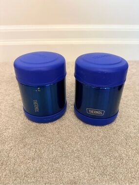 Thermos Blue Stainless Food Jars (Pair)